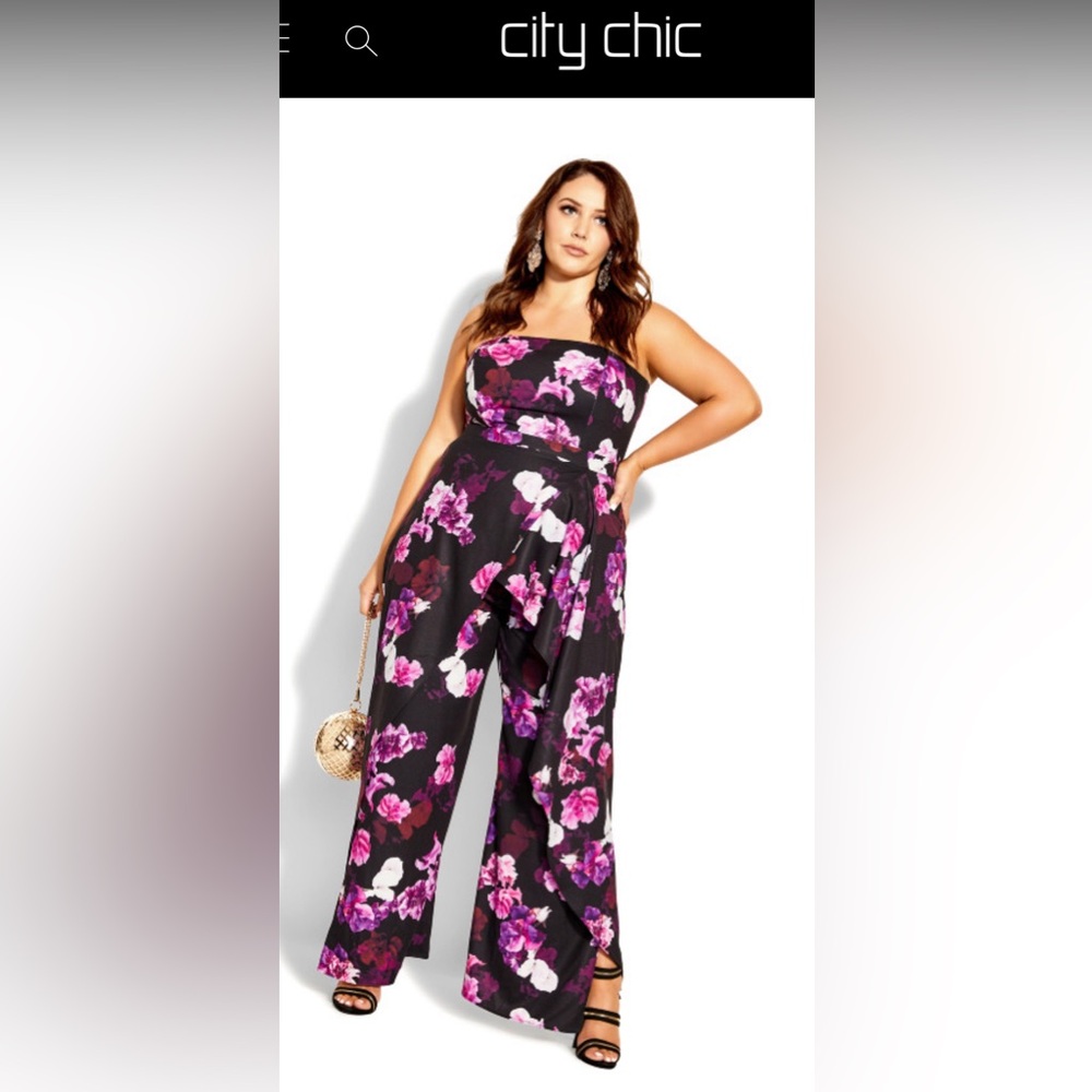 NWT City Chic Women’s Plus Size Stella Jumpsuit Sleeveless - Limited Edi…